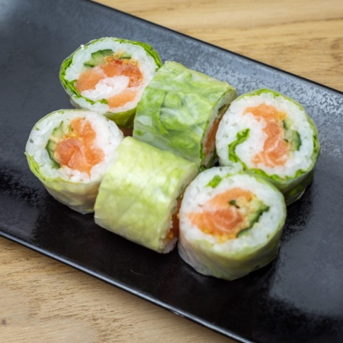 Spring Saumon Concombre Cacahuète sauce Thai