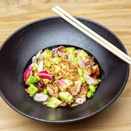 Salade repas poulet caramélisé