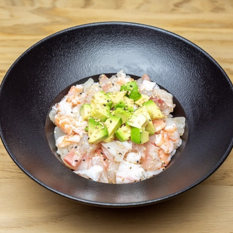 Tartare classique daurade crevettes