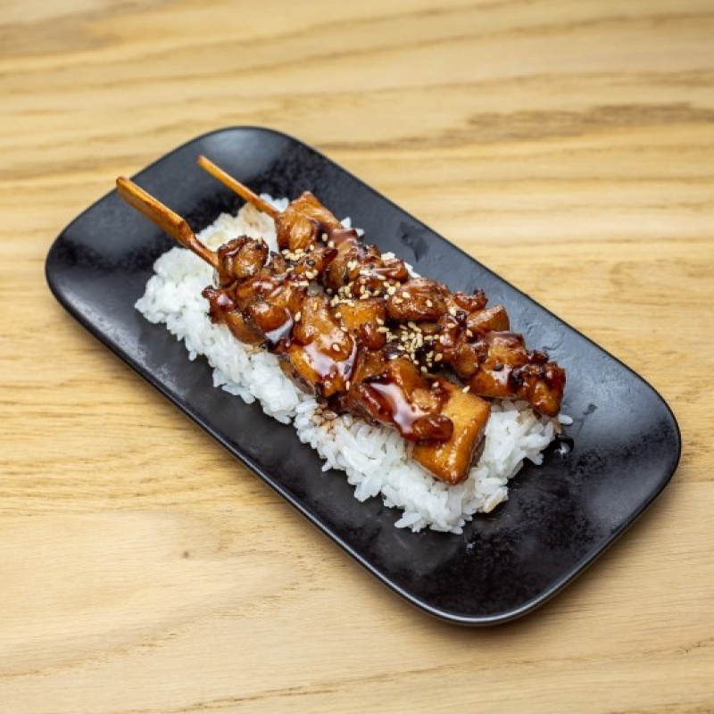 Yakitori poulet caramelisé